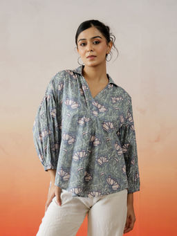 SAY - Women Grey Regular Fit Casual Top