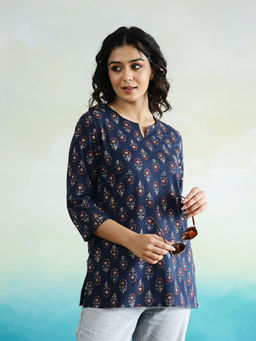 SAY - Women Navy Blue Regular Fit Casual Top