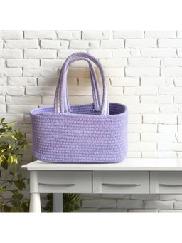 JASMEY HOMES - Hamper Basket Style Handbag - Lavander