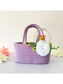 JASMEY HOMES - Violet Whisper Basket Style Handbag Lavender