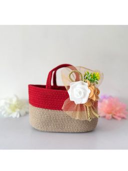 JASMEY HOMES - Shubh Crimson Basket Style Handbag Multi-Color