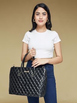 FARGO - Vegan Womens Stylish Tote Bag Black