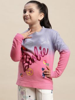 Kidsville - Barbie Printed Multi-Color Sweatshirt for Girls
