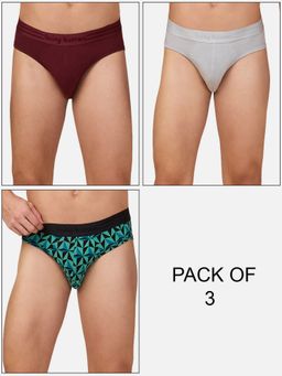 Being Human - Men Multi-Color Geometric Briefs (Pack of 3)