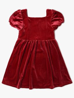 GAP - Girls Square Neck A-Line Velvet Dress