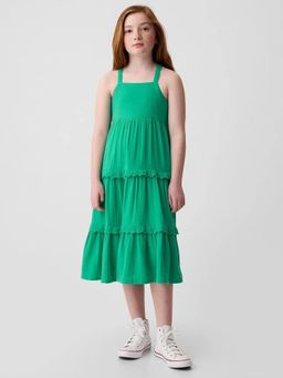 GAP - Girls Textured Strappy Neck Tiered Dress