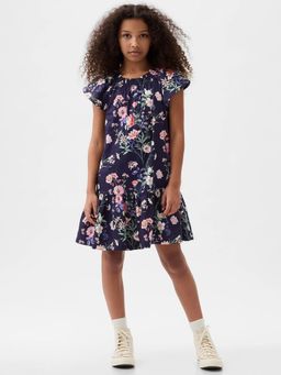 GAP - Girls Navy Blue Floral Printed Dress