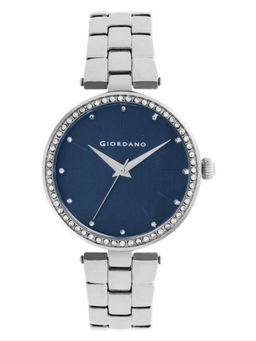 Giordano - Women Analog Watch with Diamond Studded Case & Metal Strap - Blue (A2079-44) (M)