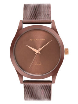 Giordano - Men Analog Metal Strap 3 Hands Mechanism Wrist Watch - Brown (GZ-50111-33) (M)