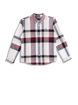 Tommy Hilfiger - Boys White Colour Checks Shirt