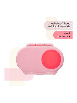 b.box - Pink Leakproof 2 Section Compact Snack box (12-18 Months)