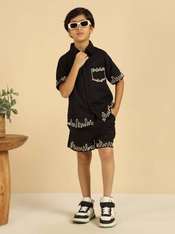 Bugandbees - Black Embroidered Co-Ord Set