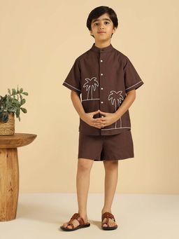 Bugandbees - Brown Cotton Co-Ord Set