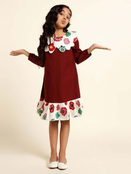 Bugandbees - Full Sleeves Scalloped Collar A-Line