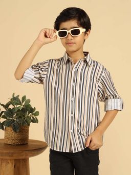 Bugandbees - Multi Color Stripes Full Sleeves Boy Shirt
