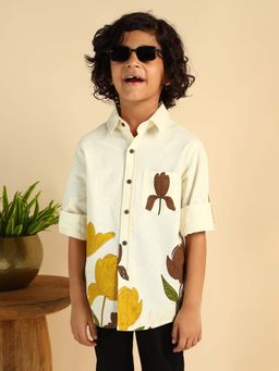 Bugandbees - Placement Printed Pure Cotton Casual Shirt
