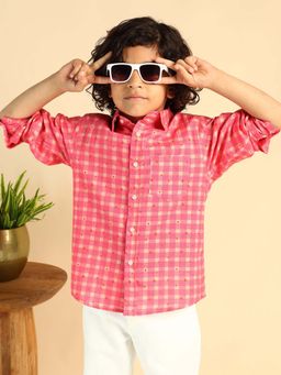 Bugandbees - Check Printed Shirt For Boys