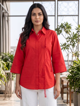 B'Infinite - Red Tie Detail Shirt
