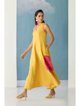 Ancestry - Yellow A-Line Maxi Dress
