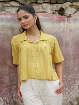 MEGASA - Yellow Sunbeam Smock Shirt