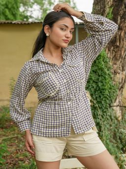 MEGASA - Blue Mogra Utility Shirt