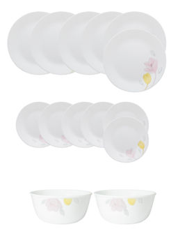 Corelle - Livingware Plus 14 Pc Basic / Mini / Starter Dinner Set Small Plate - Elegance