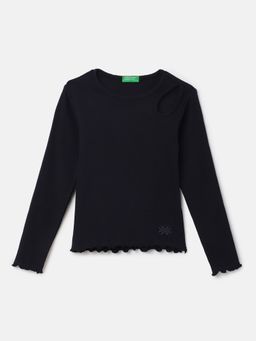 United Colors of Benetton - Regular Fit Round Neck Solid Pattern T-Shirt