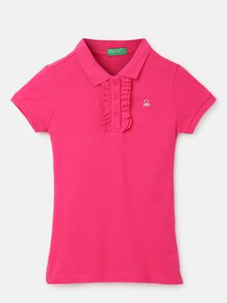 United Colors of Benetton - Regular Fit Polo Neck Solid Pattern T-Shirt
