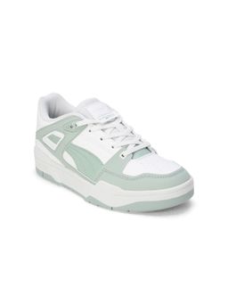 Puma - Slipstream Deboss Womens Green & White Sneakers (UK 3.5)