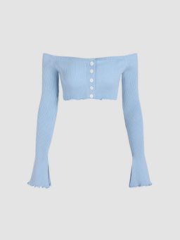 Cider - Solid Rib Lettuce Trim Crop Top