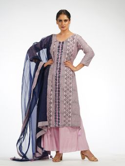 Shruti S - Lilac Mirror Work Palazzo (Set of 3)