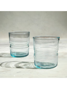 Ellementry - Jove Blue Glass Tumbler (Small) (Set of 2)