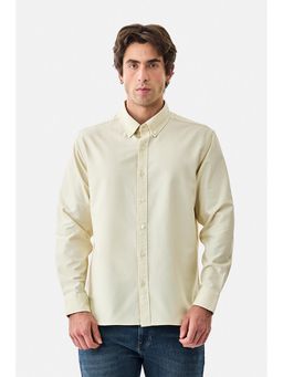 Snitch - Yellow Solid Full Sleeves Regular Casual Shirt for Men