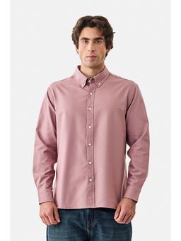 Snitch - Pink Solid Full Sleeves Regular Casual Shirt for Men