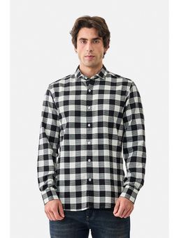 Snitch - Black Checks Full Sleeves Slim Casual Shirt for Men