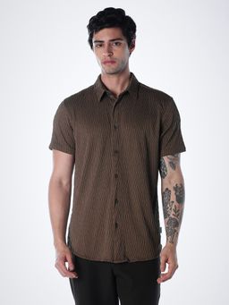 Jack & Jones - Men Comfort Fit Brown Shirt