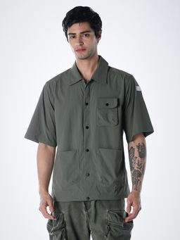 Jack & Jones - Men Oversized Fit Green Shirt