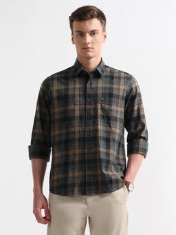 Arrow Sports - Men's Tartan Checked Slim Fit Shirt - Multi-Color