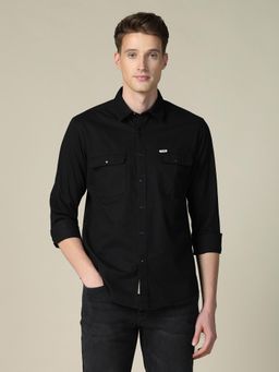 U.S. Polo Assn. Denim Co. - Men's Textured Twill Shacket - Black