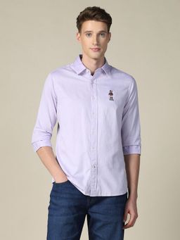 U.S. POLO ASSN. - Men's Tailored Fit Twill Shirt - Purple