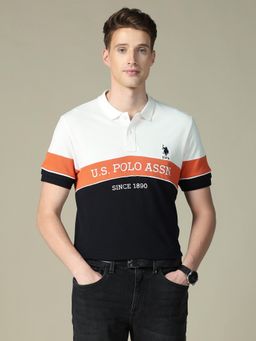 U.S. POLO ASSN. - Men's Brand Embroidered Regular Fit Polo T-shirt - Black