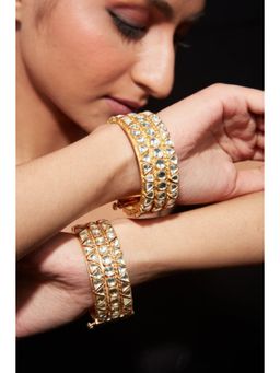 VIVINIA By Vidhi Mehra - Aatman Gold Plated Womens Kundan Polki Bangles