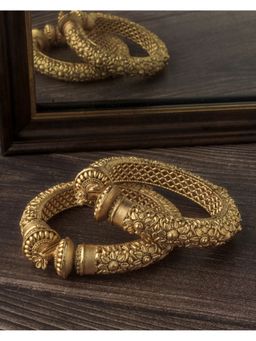 VIVINIA By Vidhi Mehra - Gold Plated Temple Womens Bangles
