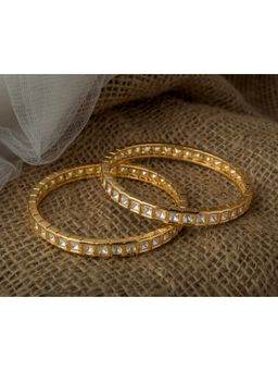VIVINIA By Vidhi Mehra - Gold Plated Womens Kundan Polki Bangles