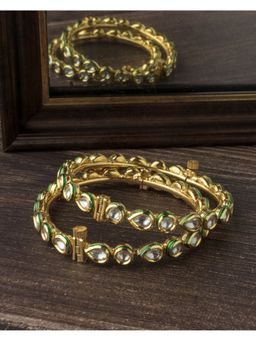 VIVINIA By Vidhi Mehra - Gold Plated Synthetic Stone Womens Bangles