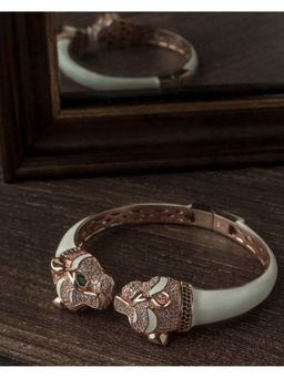 VIVINIA By Vidhi Mehra - Rose Gold Plated White Zircon Womens Kada