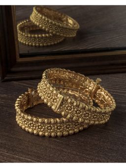 VIVINIA By Vidhi Mehra - Gold Plated Temple Womens Bangles