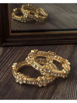 VIVINIA By Vidhi Mehra - Gold Plated Synthetic Stone Womens Bangles