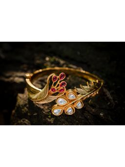 VIVINIA By Vidhi Mehra - Gold Plated Pink Womens Kada
