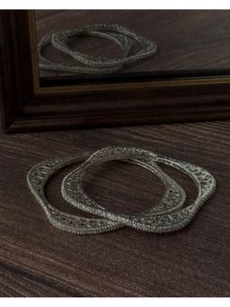 VIVINIA By Vidhi Mehra - Silver Plated Zircon Womens Bangles